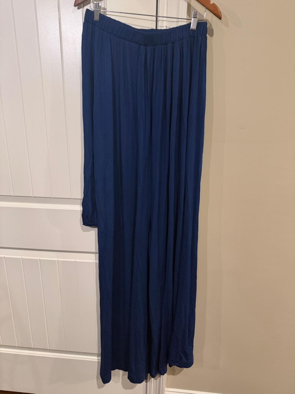 Navy Blue One Shoulder Wide Leg Jumpsuit with pockets